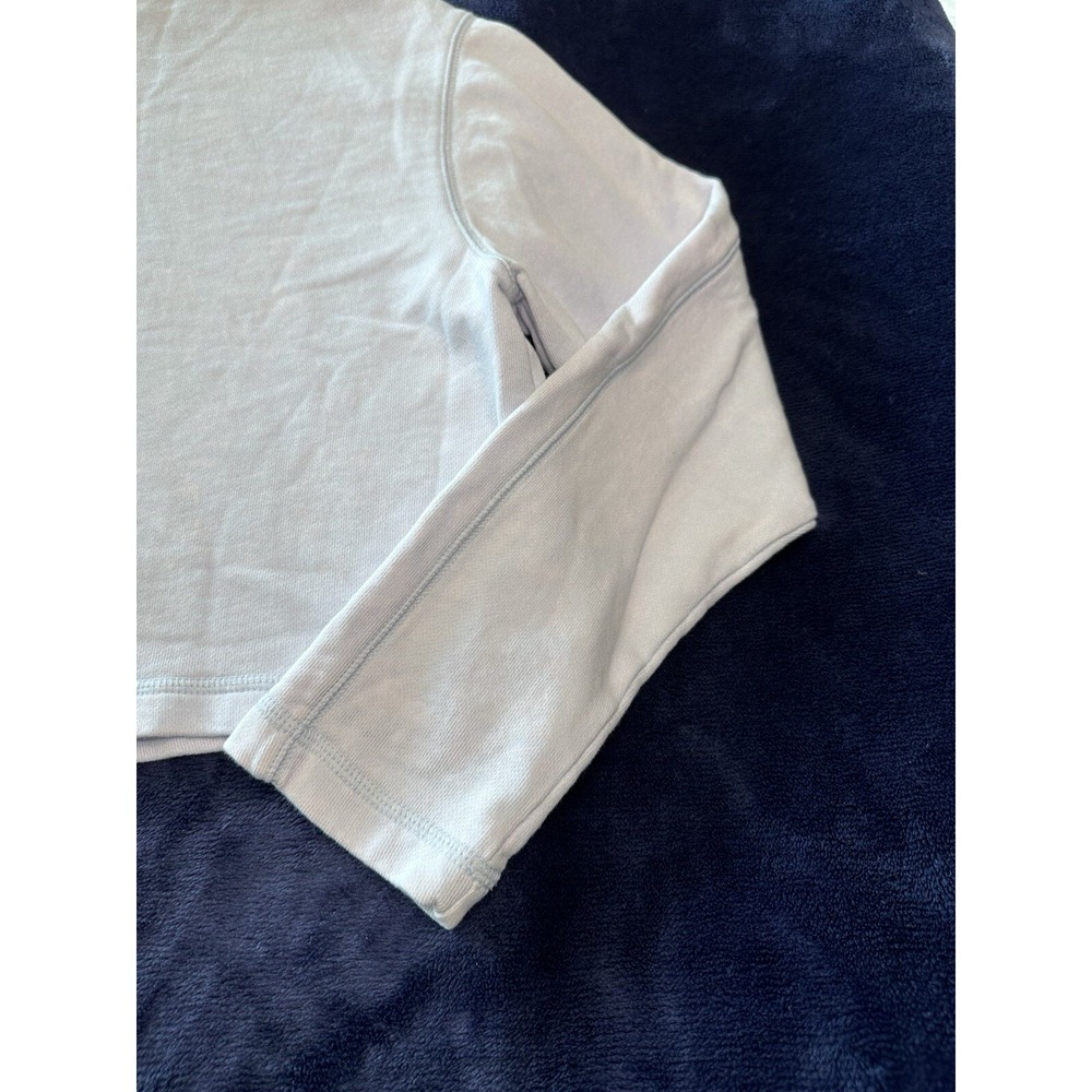 Nike Womens Cropped Crewneck Sweatshirt Long Sleeve  M Light Purple‎ Casual - Picture 10 of 11